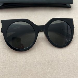 Saint Laurent YSL-SUNG-SLIM-SL185-001-52 Round Sunglasses